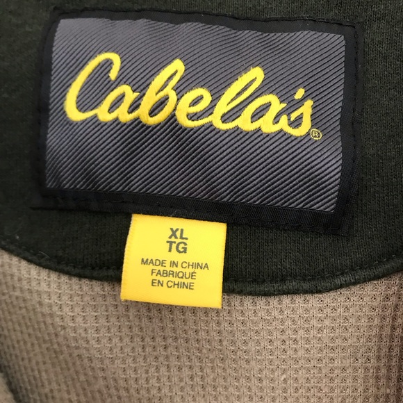 CABELAS FULL ZIP INSULATED HOODIE MEN's size EXTRA LARGE TALL DARK GREEN Warm - Picture 4 of 8